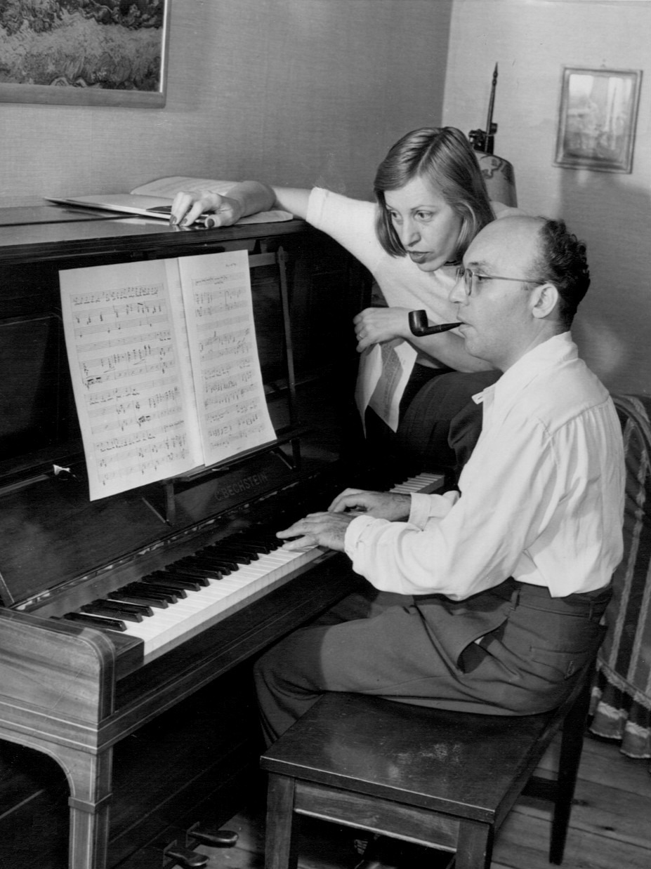 Kurt Weill and Lotte Lenya at home 1942
