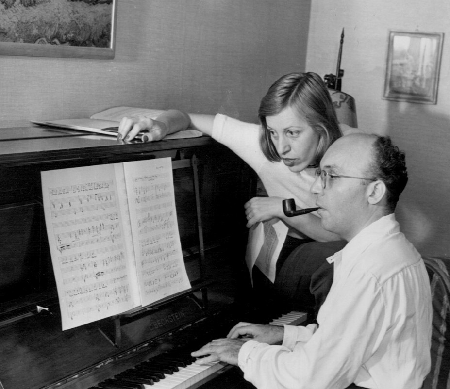 Kurt Weill and Lotte Lenya at home 1942 social